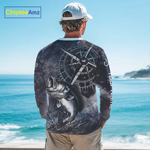 Load image into Gallery viewer, Personalized Bass Performance Fishing Shirts , Bass Compass Tournament Shirts NHT389