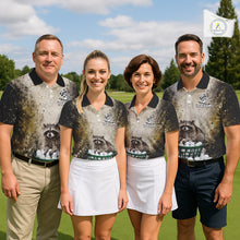Load image into Gallery viewer, Custom Raccoon Golf Polo Shirt For Women - Personalized Funny Vintage Golf Apparel NHT1178