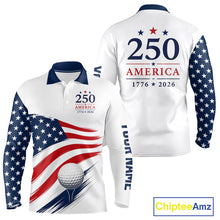 Load image into Gallery viewer, America 250Th Anniversary Mens Golf Polo Shirts, Patriotic Team Golf Jerseys NHT885