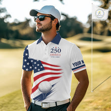Load image into Gallery viewer, America 250Th Anniversary Mens Golf Polo Shirts, Patriotic Team Golf Jerseys NHT885