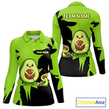 Load image into Gallery viewer, Green Golf Jerseys Funny Avocado Golf Shirts For Women Custom Golf Team Shirts For Golfers NHT893