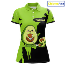 Load image into Gallery viewer, Green Golf Jerseys Funny Avocado Golf Shirts For Women Custom Golf Team Shirts For Golfers NHT893