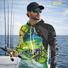 Load image into Gallery viewer, Personalized Mahi Mahi Fishing Jerseys 3D Long Sleeve Shirt, Fishing Gift  NHT402