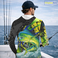 Load image into Gallery viewer, Personalized Mahi Mahi Fishing Jerseys 3D Long Sleeve Shirt, Fishing Gift  NHT402