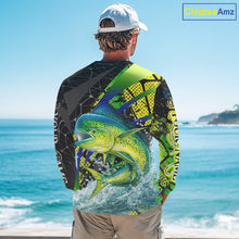 Load image into Gallery viewer, Personalized Mahi Mahi Fishing Jerseys 3D Long Sleeve Shirt, Fishing Gift  NHT402