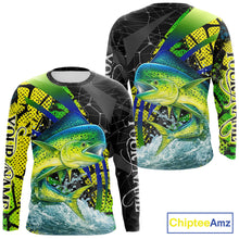 Load image into Gallery viewer, Personalized Mahi Mahi Fishing Jerseys 3D Long Sleeve Shirt, Fishing Gift  NHT402