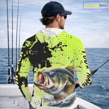Load image into Gallery viewer, Largemouth Bass Fishing Shirts Long Sleeve Hooded Custom Bass Fishing Apparel NHT406