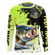 Load image into Gallery viewer, Largemouth Bass Fishing Shirts Long Sleeve Custom Bass Fishing Apparel NHT406