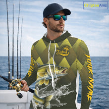 Load image into Gallery viewer, Custom Walleye Fishing Long Sleeve Tournament Fishing Shirts, Walleye Fishing Apparel NHT411