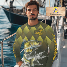 Load image into Gallery viewer, Custom Walleye Fishing Long Sleeve Tournament Fishing Shirts, Walleye Fishing Apparel NHT411