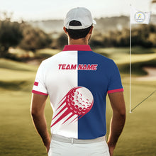 Load image into Gallery viewer, Personalized Texas Flag Patriotic Golf White Mens Golf Polo Shirts Custom Mens Golf Gift For Men NHT736
