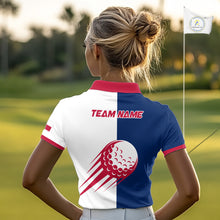 Load image into Gallery viewer, Personalized Texas Flag Patriotic Golf White Womens Golf Polo Shirts Custom Golf Gift For Womens NHT736