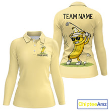 Load image into Gallery viewer, Funny Banana Womens Golf Polo Shirt, Custom Golf Polo For Women, Golf Apparel Gift For Golf Lovers NHT905