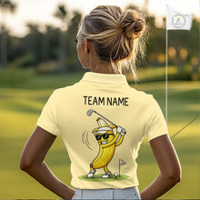 Load image into Gallery viewer, Funny Banana Womens Golf Polo Shirt, Custom Golf Polo For Women, Golf Apparel Gift For Golf Lovers NHT905