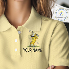 Load image into Gallery viewer, Funny Banana Womens Golf Polo Shirt, Custom Golf Polo For Women, Golf Apparel Gift For Golf Lovers NHT905