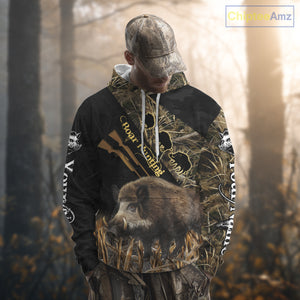 Best Wild Boar Hunting Black Camo 3D Shirt For Hunting Season Hunting Clothes For Hunters NHT121