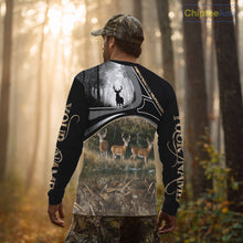 Load image into Gallery viewer, Personalized Whitetail Deer Hunting 3D All Over Printed Hoodie Brown Camouflage, Hunting Gift NHT366