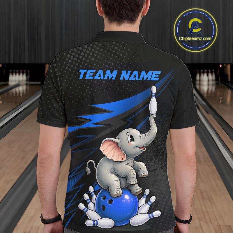 Custom Bowling League Shirt, Team Bowling Jersey With Custom Name For Men|Blue NHT1243