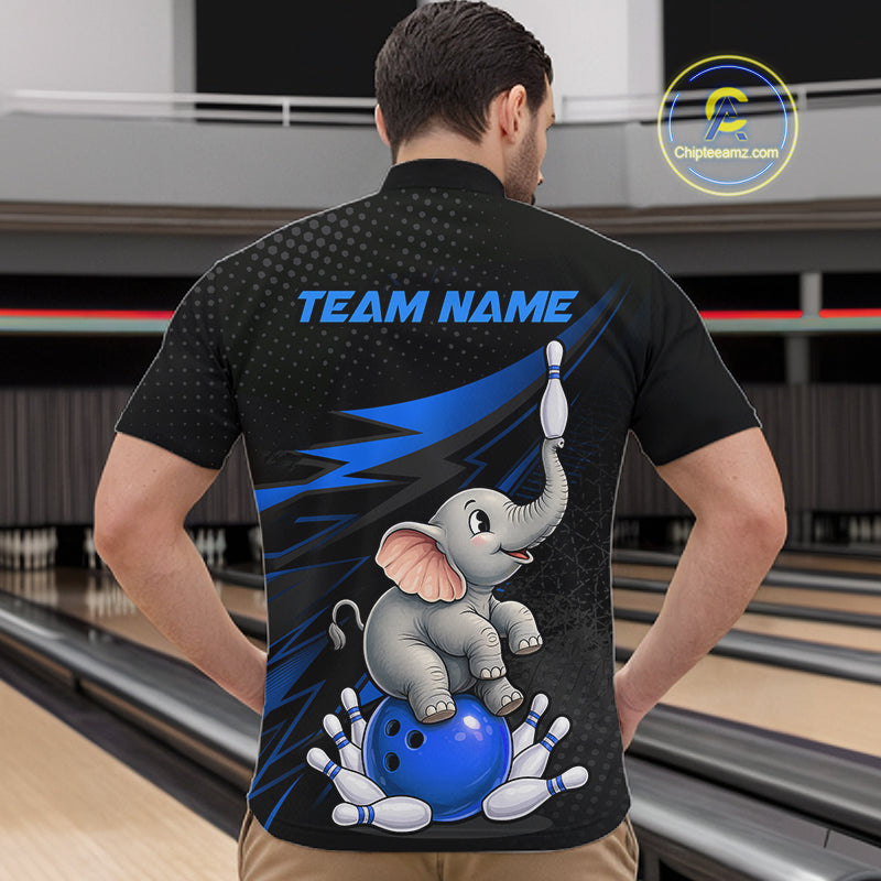 Custom Bowling League Shirt, Team Bowling Jersey With Custom Name For Men|Blue NHT1243