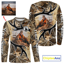 Load image into Gallery viewer, Personalized Deer Hunting Shirt with Your Deer Photo &amp; Name, Full Print 3D Shirt NHT235