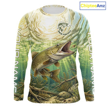 Load image into Gallery viewer, Northern Pike Fishing Jerseys For Men, Personalized Northern Pike Long Sleeve Fishing Shirts NHT808