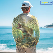 Load image into Gallery viewer, Northern Pike Fishing Jerseys For Men, Personalized Northern Pike Long Sleeve Fishing Shirts NHT808