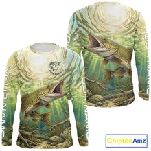 Load image into Gallery viewer, Northern Pike Fishing Jerseys For Men, Personalized Northern Pike Long Sleeve Fishing Shirts NHT808