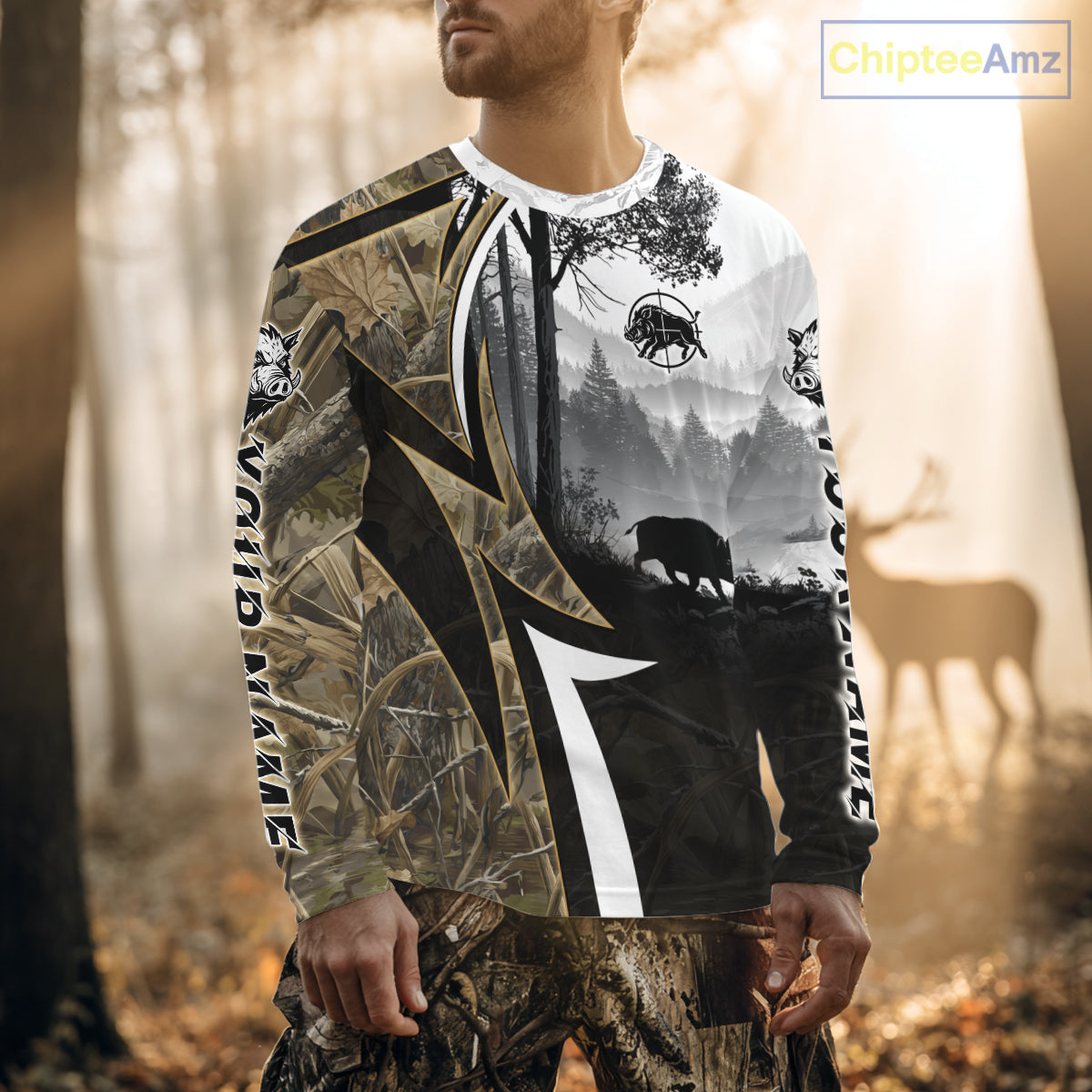 Personalized Wild Hog Hunting Camo Full Printing Shirts, Boar Hunting Shirt NHT319