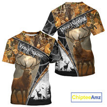 Load image into Gallery viewer, Red Deer Hunting Orange Camo Black - Personalized All Over Print Deer Hunting Clothes NHT171