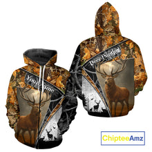 Load image into Gallery viewer, Red Deer Hunting Orange Camo Black - Personalized All Over Print Deer Hunting Clothes NHT171
