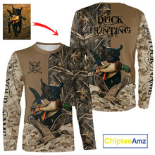 Load image into Gallery viewer, Personalized Hunting Shirt for Hunters – Custom Dog Image and Your Name NHT325