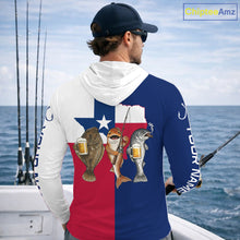 Load image into Gallery viewer, Texas Slam Fishing Shirts Long Sleeve Hooded For Men, Personalized Inshore Slam Fishing Team Jersey NHT846