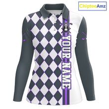 Load image into Gallery viewer, Long-sleeve shirt with checkered pattern and skull design on a white background, branded 'ChipteeAmz'.