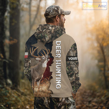 Load image into Gallery viewer, Season Deer Hunting Shirt Texas Flag 3D Custom Name Whitetail Deer Clothes For Hunters NHT93