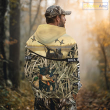 Load image into Gallery viewer, Duck Hunting 3D Waterfowl Camo Grim Reaper Black Labrador Retriever Shirt Hunting Gift NHT202