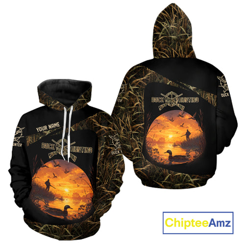 Personalized Duck Hunting 3D All Over Printed Camo with Custom Name Outdoor Gift for Hunters NHT117