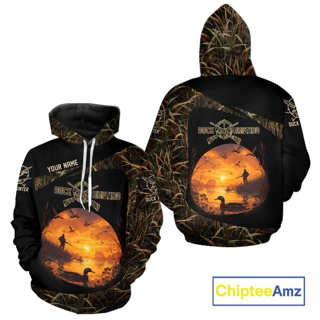 Personalized Duck Hunting 3D All Over Printed Camo with Custom Name Outdoor Gift for Hunters NHT117