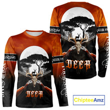 Load image into Gallery viewer, Season Personalized Deer Hunting Shirt 3D Full Moon Deer Skull All Over Print Hunting Gifts NHT36