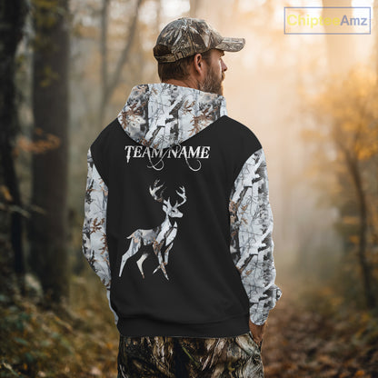 Best Deer Hunting Snow camo custom Name 3D all over printed Shirt, Deer hunting gifts NHT50