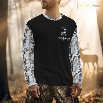 Best Deer Hunting Snow camo custom Name 3D all over printed Shirt, Deer hunting gifts NHT50