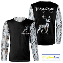 Load image into Gallery viewer, Best Deer Hunting Snow camo custom Name 3D all over printed Shirt, Deer hunting gifts NHT50