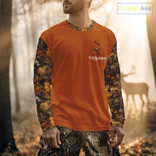 Load image into Gallery viewer, Best Deer Hunting Orange Camouflage Custom Name 3D All-Over Printed Shirt, Deer Hunting Gifts NHT51