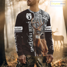 Load image into Gallery viewer, Deer Hunting Shirt Personalized 3D All Over Print Brown With Gray Camo Hunting Clothes NHT60