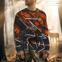 Load image into Gallery viewer, Deer Hunting Clothes 3D Orange Camo Black Custom Name Best Gifts For Deer Hunters NHT66