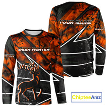 Load image into Gallery viewer, Deer Hunting Clothes 3D Orange Camo Black Custom Name Best Gifts For Deer Hunters NHT66