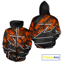 Load image into Gallery viewer, Deer Hunting Clothes 3D Orange Camo Black Custom Name Best Gifts For Deer Hunters NHT66