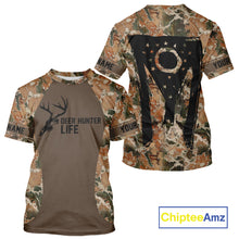 Load image into Gallery viewer, Beautiful Deer Hunting Shirt Camo Ohio Flag Deer Hunter Life Custom Name Hunting Gift NHT96