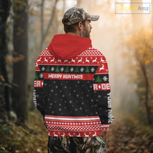 Load image into Gallery viewer, Custom Merry Huntmas Shirt – Personalized Deer Hunting Christmas Shirt with Your Photo NHT308