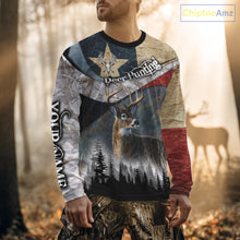Load image into Gallery viewer, Deer Hunting Shirt-Personalized Texas Flag Camo Snow, Best Gifts for Deer Hunters NHT29