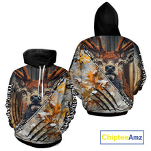Load image into Gallery viewer, Whitetails Deer Hunting Shirt Custom Name Beautiful Camo Autumn Leaves For Deer Hunters NHT37